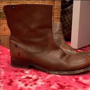 Frye Brown Leather Short Ankle Boot 7.5